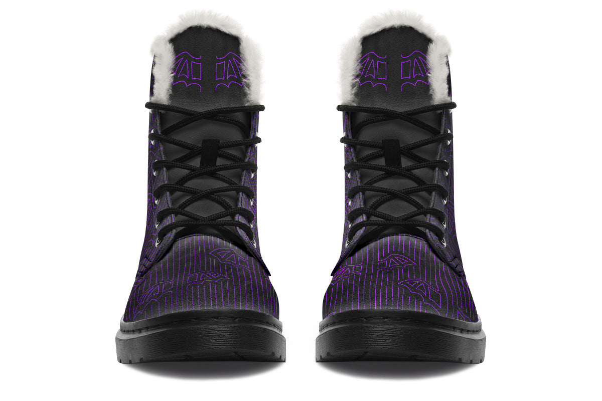 ANTIBrand Nocturne Lines Fleece Lined Boots – Black & Purple