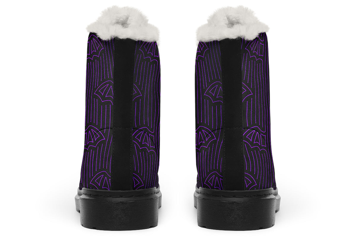 ANTIBrand Nocturne Lines Fleece Lined Boots – Black & Purple