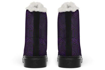 ANTIBrand Nocturne Lines Fleece Lined Boots – Black & Purple