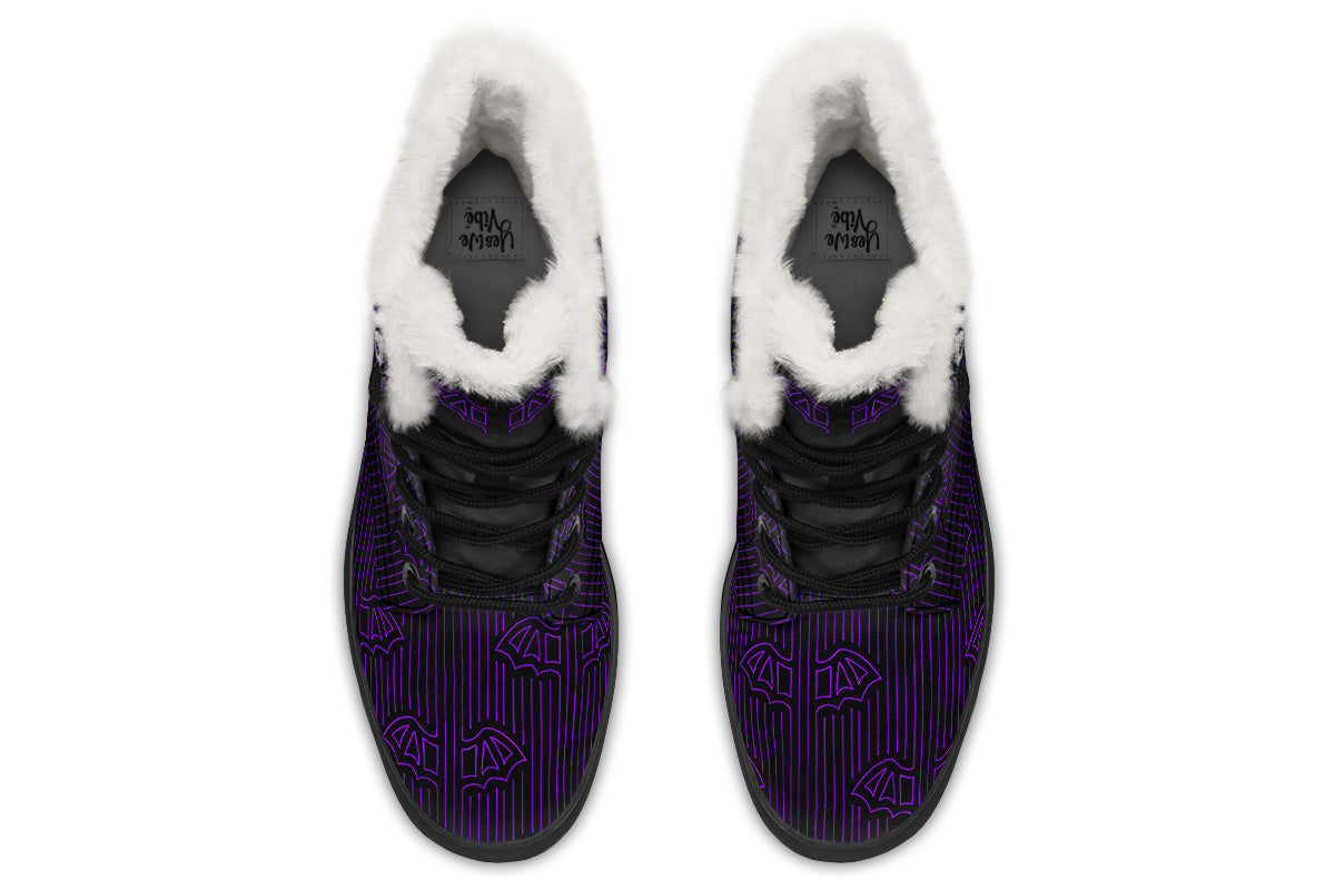 ANTIBrand Nocturne Lines Fleece Lined Boots – Black & Purple