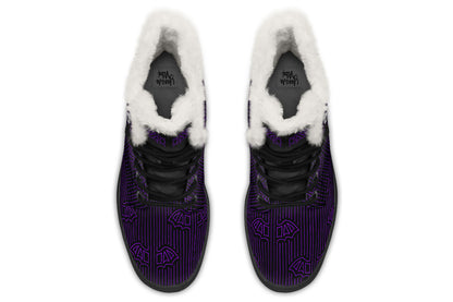 ANTIBrand Nocturne Lines Fleece Lined Boots – Black & Purple