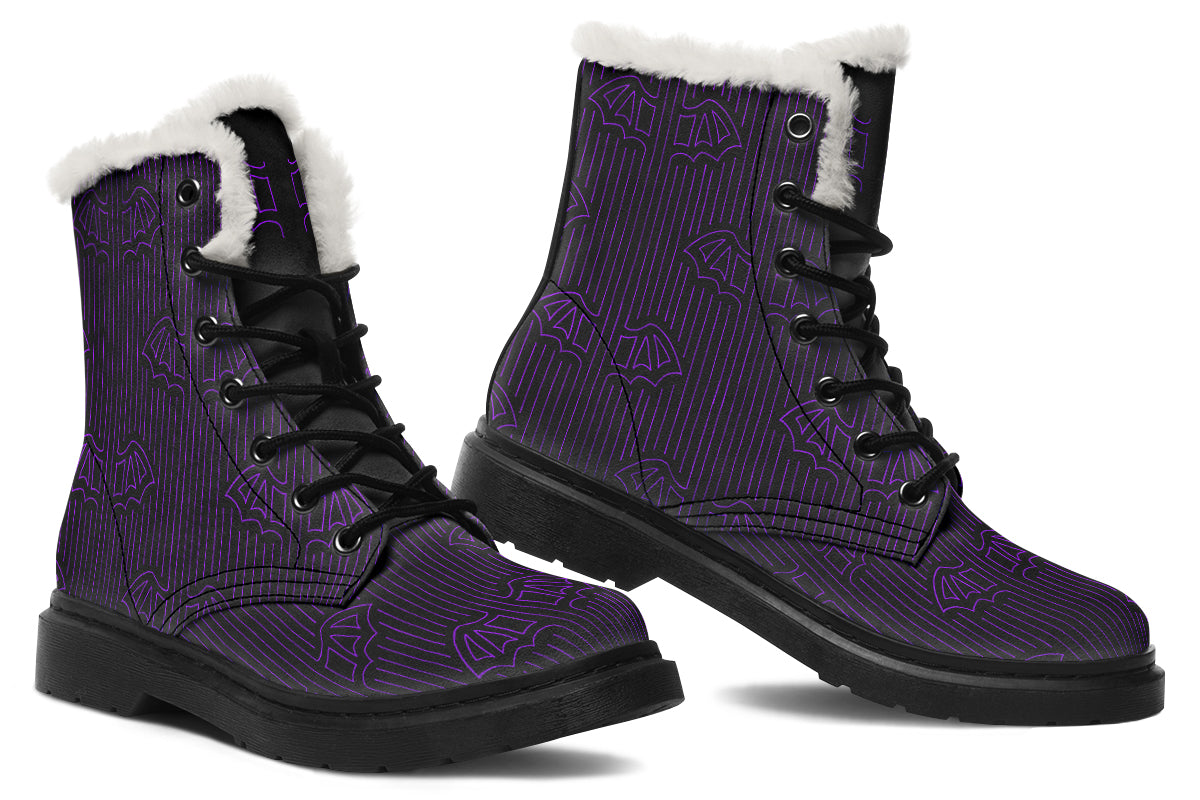 ANTIBrand Nocturne Lines Fleece Lined Boots – Black & Purple