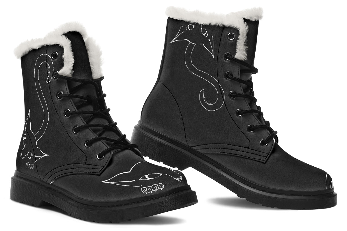 ANTIBrand Peekaboo Kitten Fleece Lined Boots