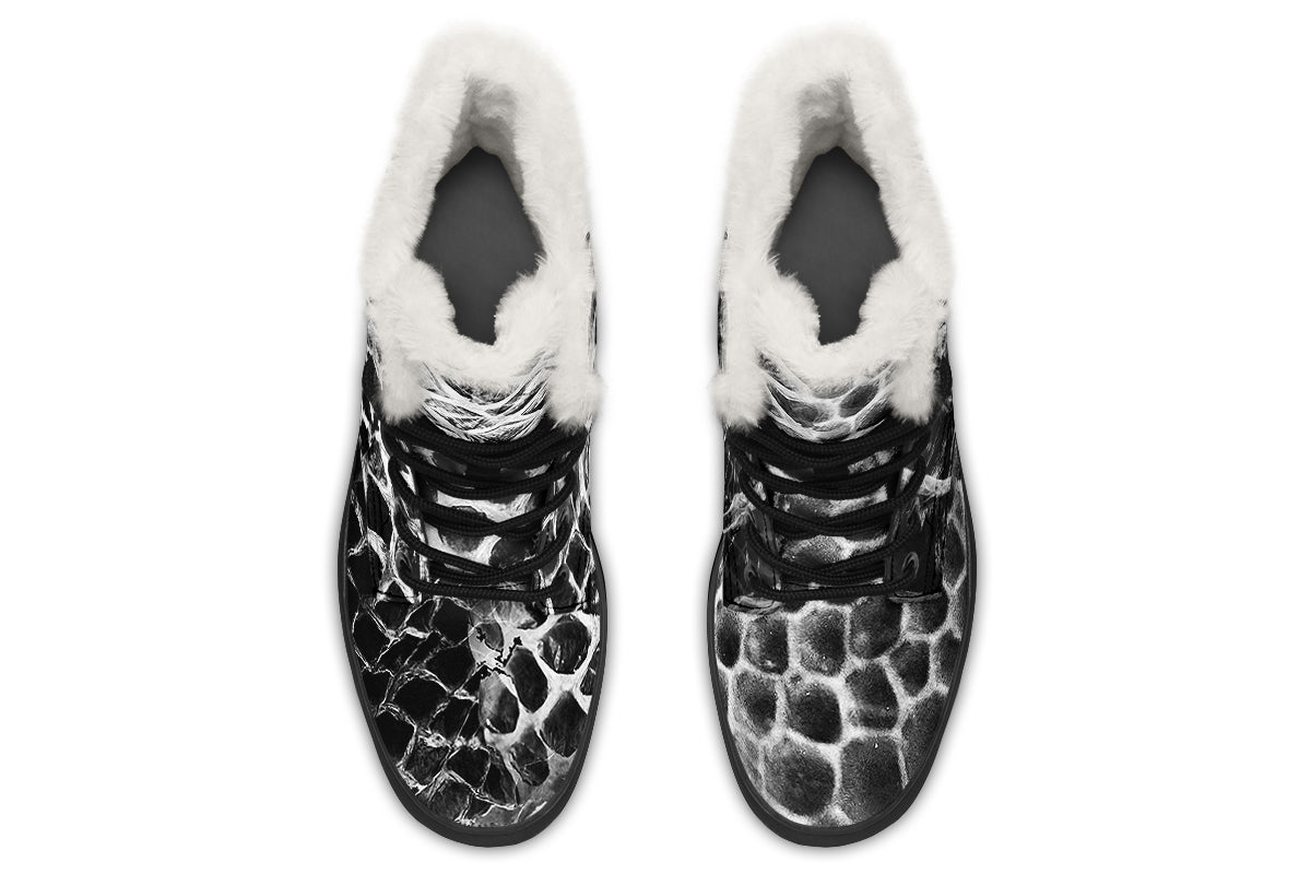 ANTIBrand Shedding Skin Snakeskin Effect Fleece Lined Boots