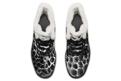 ANTIBrand Shedding Skin Snakeskin Effect Fleece Lined Boots