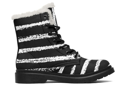 ANTIBrand White Stripes Done Right Fleece Lined Boots