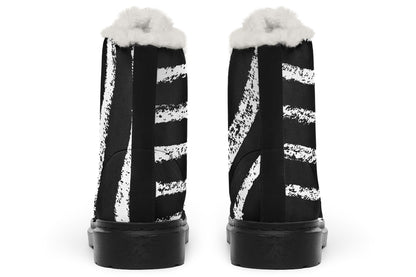 ANTIBrand White Stripes Done Right Fleece Lined Boots