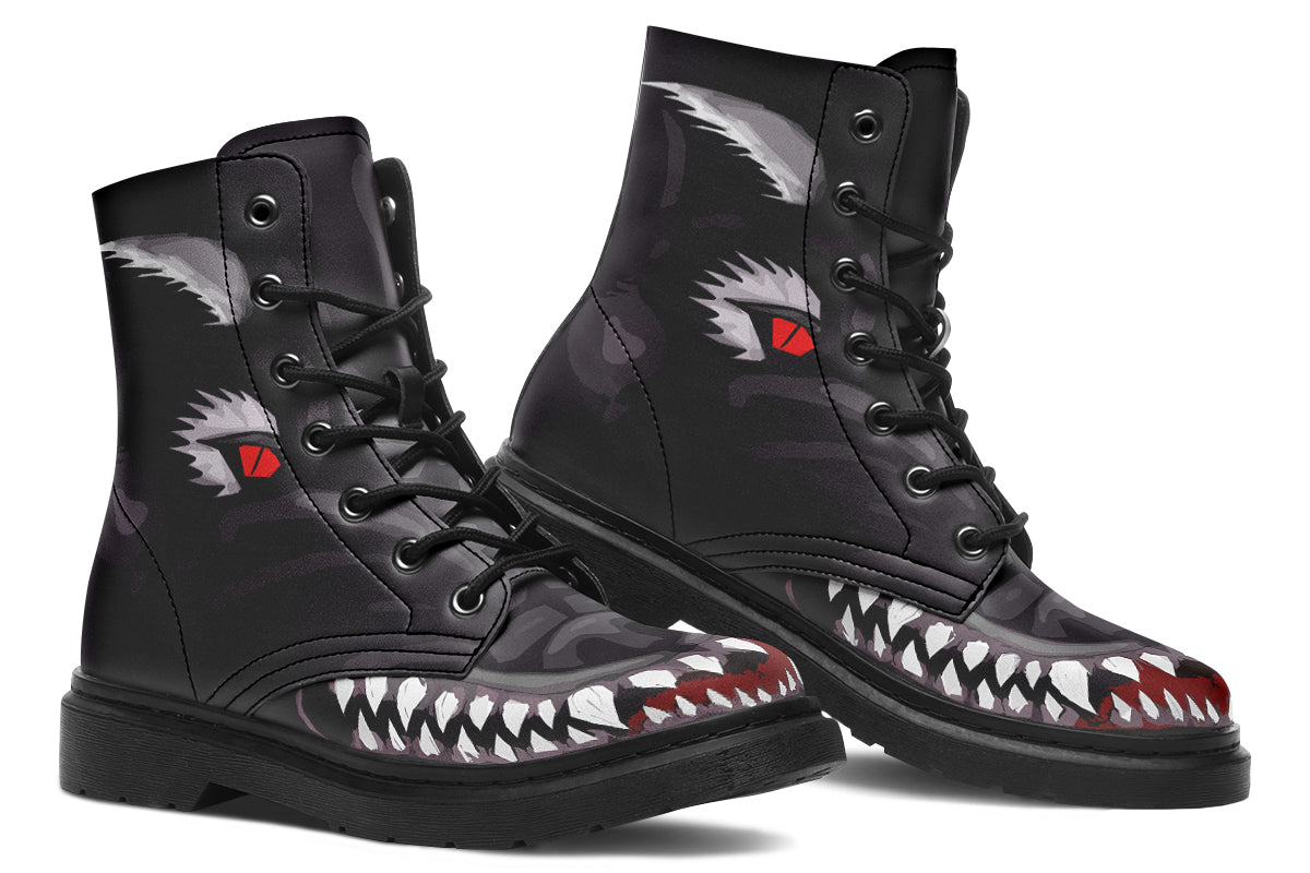ANTIBrand Creature Comes Alive Boots – gothic werewolf artwork on vegan leather
