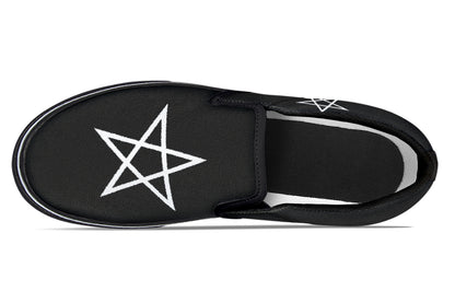 Unisex pentagram canvas slip-on shoes