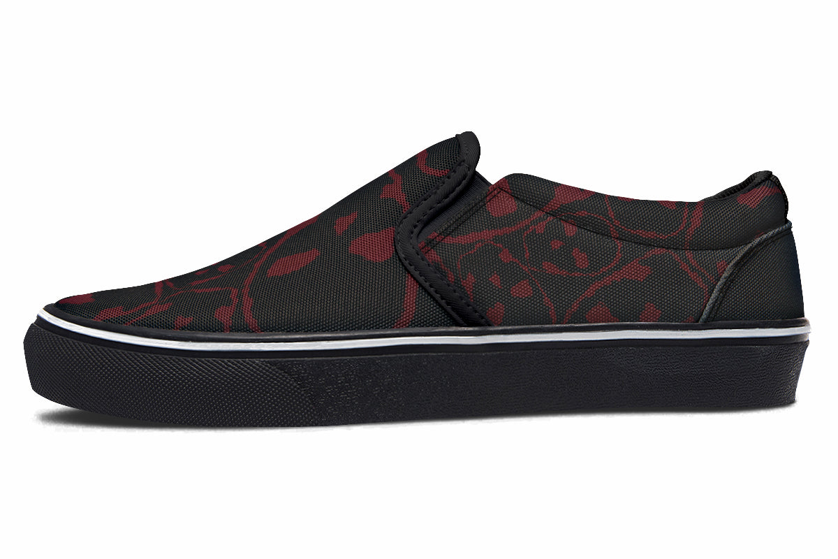 ANTIBrand Gothic Attitude The Tumbling Blood Skulls Slip-On Shoes