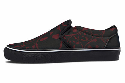 ANTIBrand Gothic Attitude The Tumbling Blood Skulls Slip-On Shoes