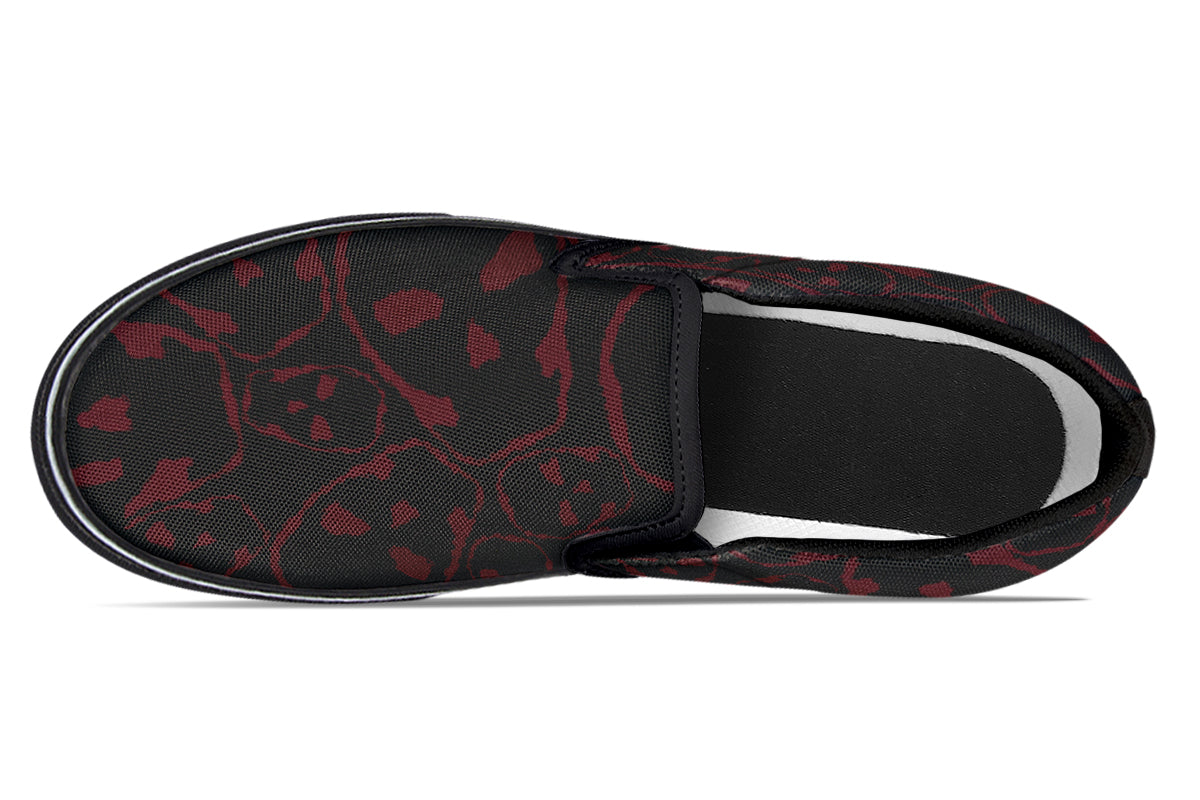 ANTIBrand Gothic Attitude The Tumbling Blood Skulls Slip-On Shoes