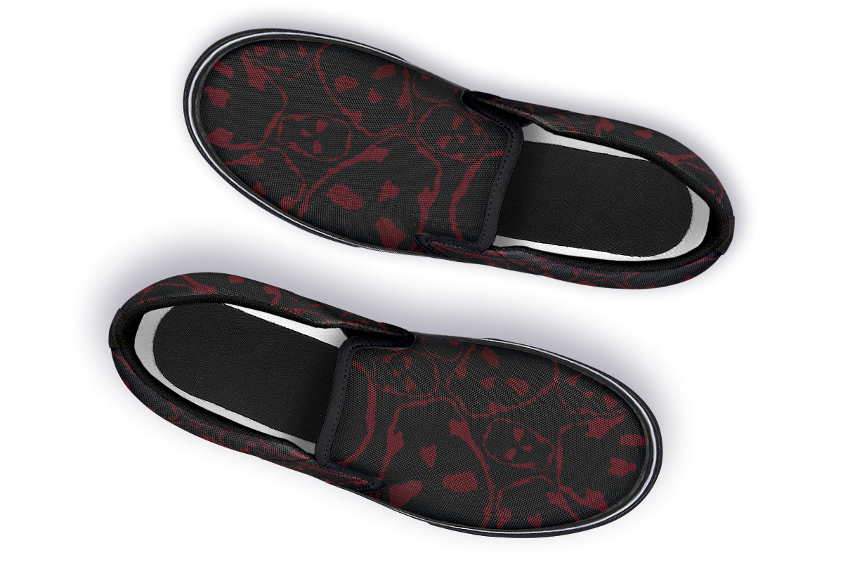 ANTIBrand Gothic Attitude The Tumbling Blood Skulls Slip-On Shoes
