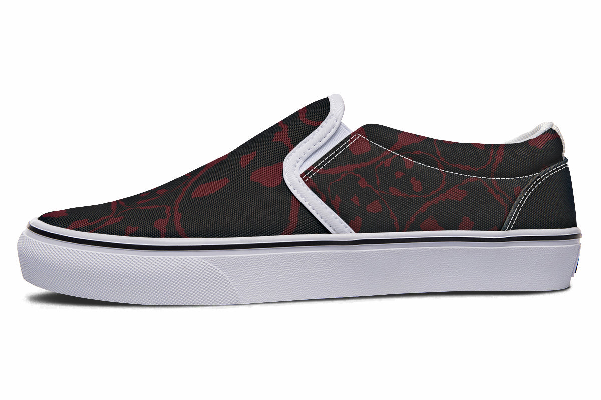 ANTIBrand Gothic Attitude The Tumbling Blood Skulls Slip-On Shoes