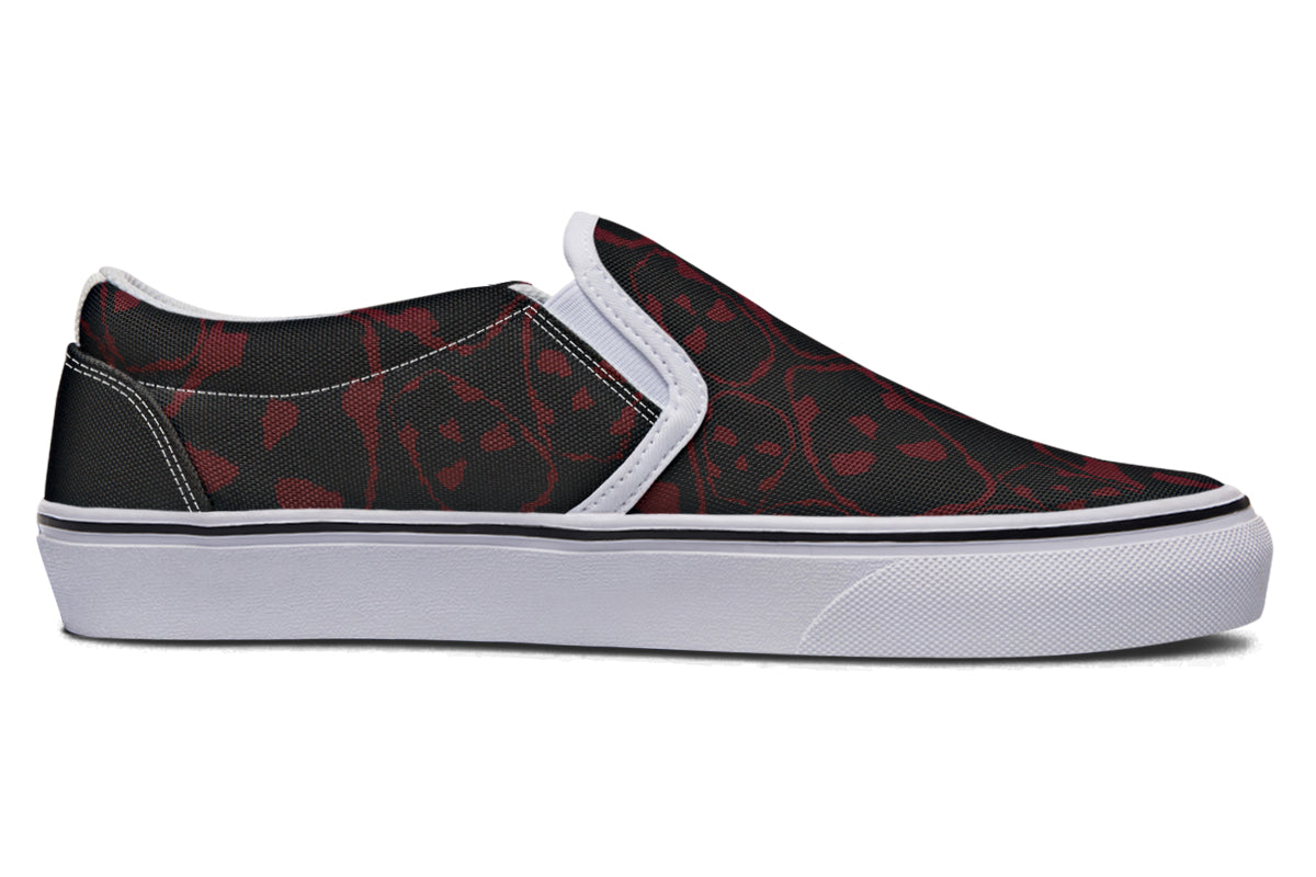 ANTIBrand Gothic Attitude The Tumbling Blood Skulls Slip-On Shoes