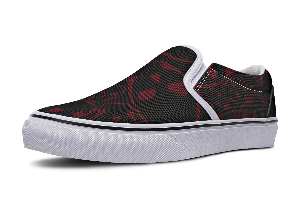 ANTIBrand Gothic Attitude The Tumbling Blood Skulls Slip-On Shoes