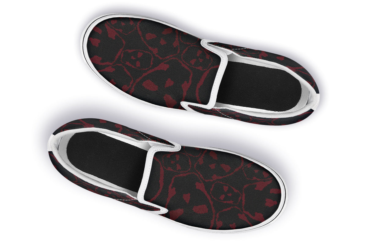 ANTIBrand Gothic Attitude The Tumbling Blood Skulls Slip-On Shoes