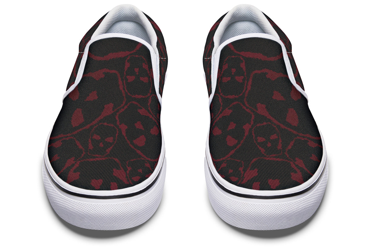 ANTIBrand Gothic Attitude The Tumbling Blood Skulls Slip-On Shoes