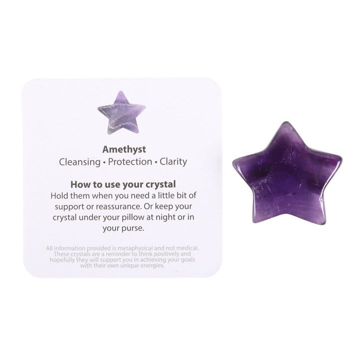 Gothic Gifts Friends are Like Stars Lucky Amethyst Crystal - Kate's Clothing