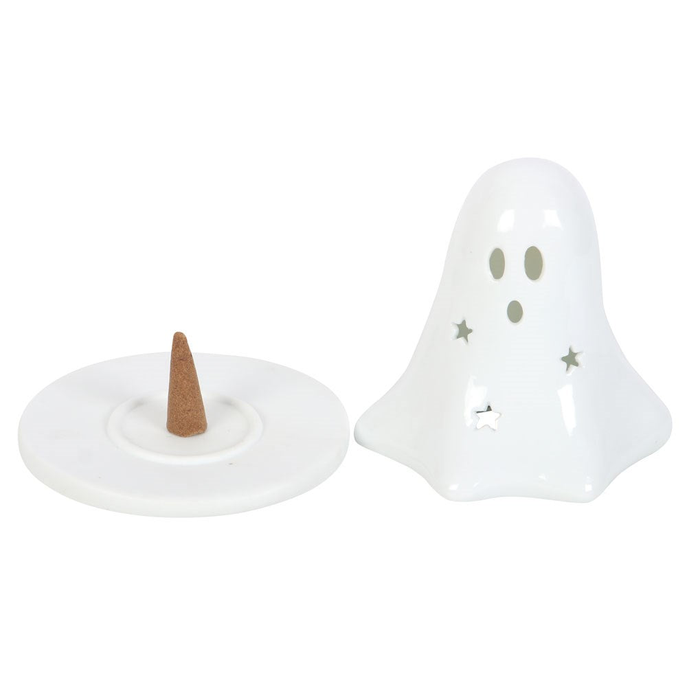 Gothic Gifts Ghost Tealight and Incense Cone Holder - Kate's Clothing