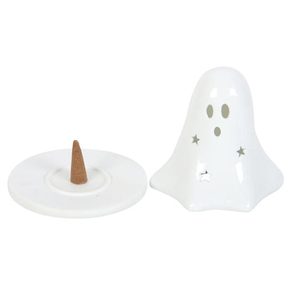 Gothic Gifts Ghost Tealight and Incense Cone Holder - Kate's Clothing
