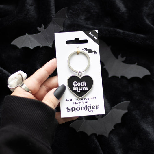 Gothic Gifts Goth Mum Keyring - Kate's Clothing