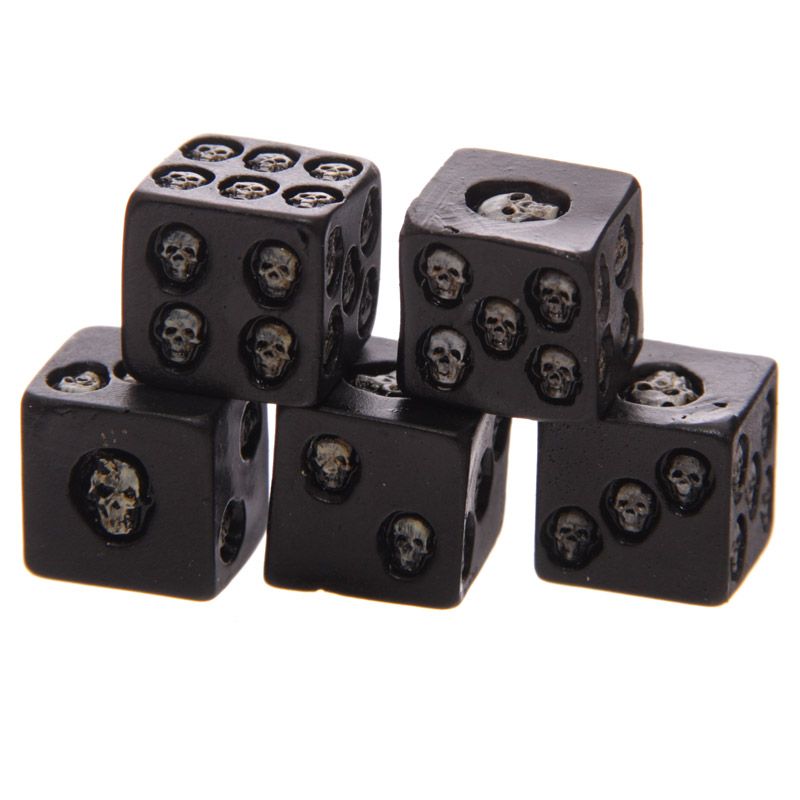 Black Skull Dice game night dungeon master by Gothic Gifts