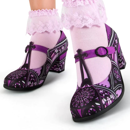 Hot Chocolate Gothic Church Mid Heels Mary Jane Pump - Kate's Clothing