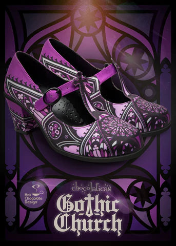 Hot Chocolate Gothic Church Mid Heels Mary Jane Pump - Kate's Clothing