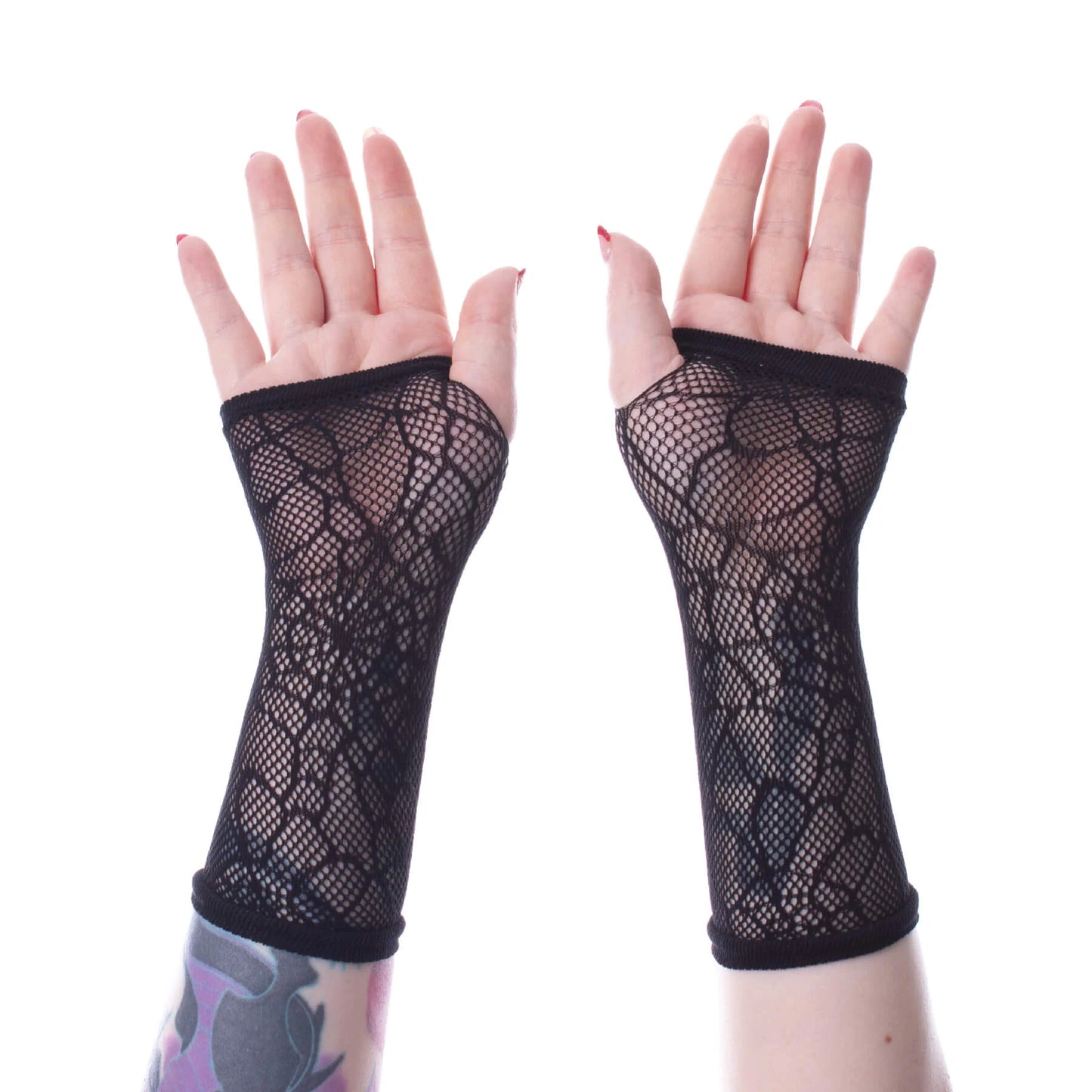 Poizen Industries Unisex Long Web Mesh Gloves - Kate's Clothing