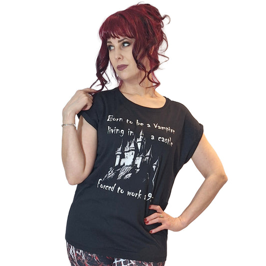 Born to be a Vampire Women's Extended Shoulder T-Shirt XS-5XL