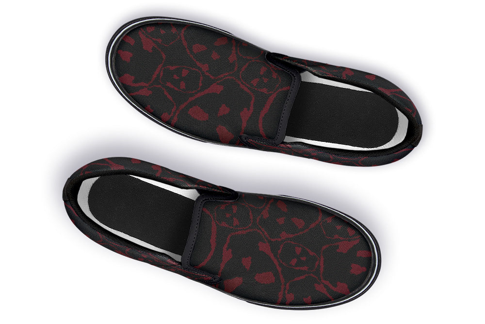 ANTIBrand Gothic Attitude The Tumbling Blood Skulls Slip-On Shoes