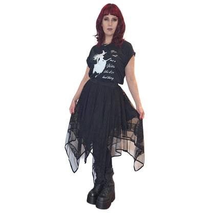 Punk Rave Caitlyn Mesh and Lace Layers Handkerchief Skirt