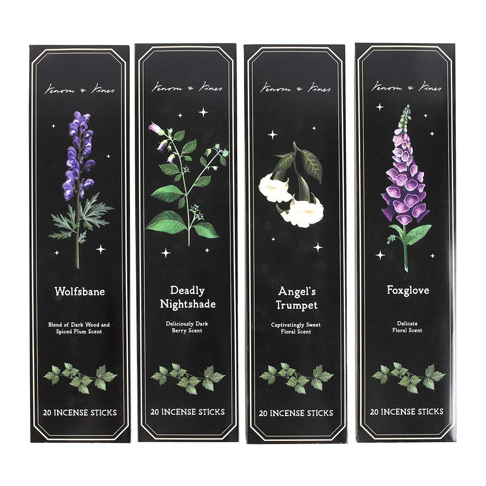 Gothic Gifts Four Packs of Incense Sticks with Poisonous Plants