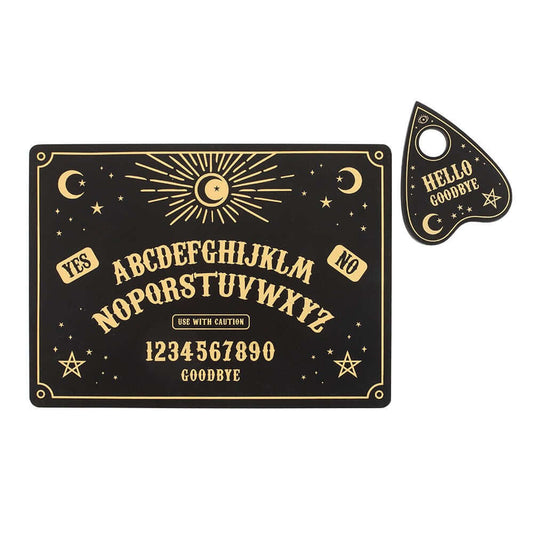 Talking Board placemat coaster set dinner party Summon the Spirits by Gothic Gifts