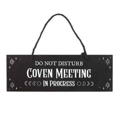 Gothic Gifts Hanging Sign: "Coven Meeting in Progress"