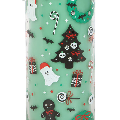 Gothic Gifts Cursed Candy Cane Tube Candle for Merry Creepmas