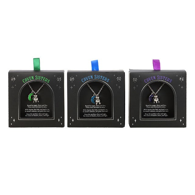 Gothic Gifts Set of 3 Cauldron Charm Necklaces by the Coven Sisters