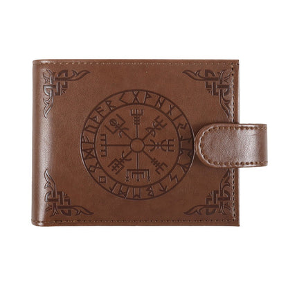 Gothic Gifts Viking Compass Wallet Made of Faux Leather
