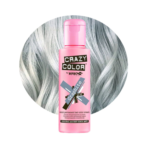 Crazy Colour Semi Permanent Hair Dye - Graphite - Kate's Clothing