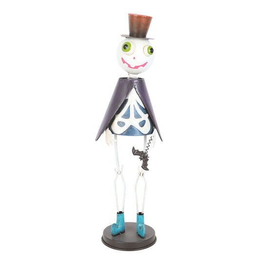 Gothic Gifts Top Hat Metal Skeleton Ornament