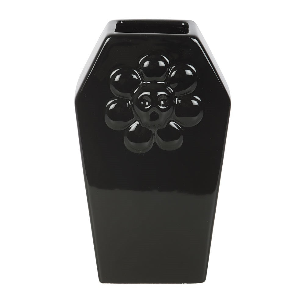 Gothic Gifts Black Coffin Flower Vase