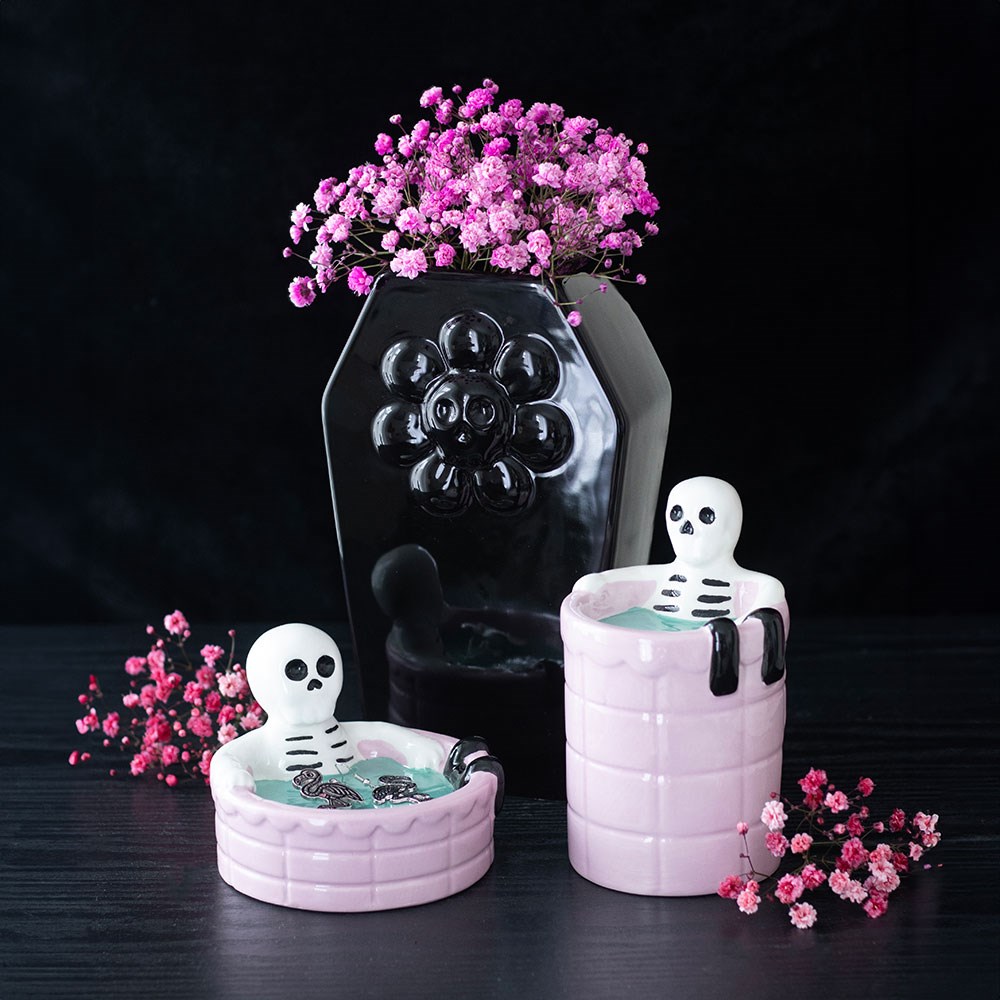Gothic Gifts Black Coffin Flower Vase