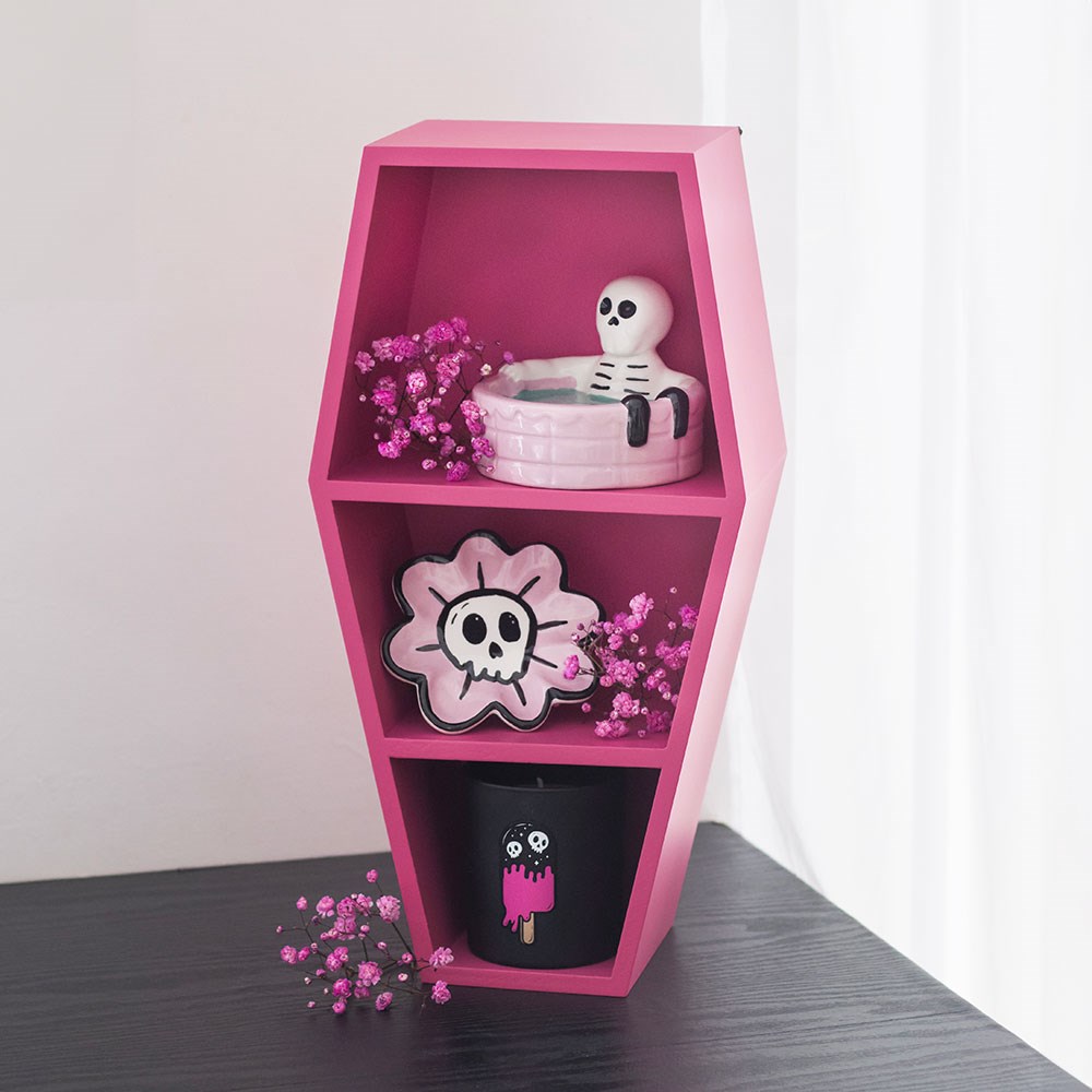 Gothic Gifts Hot Pink Coffin Display Shelf