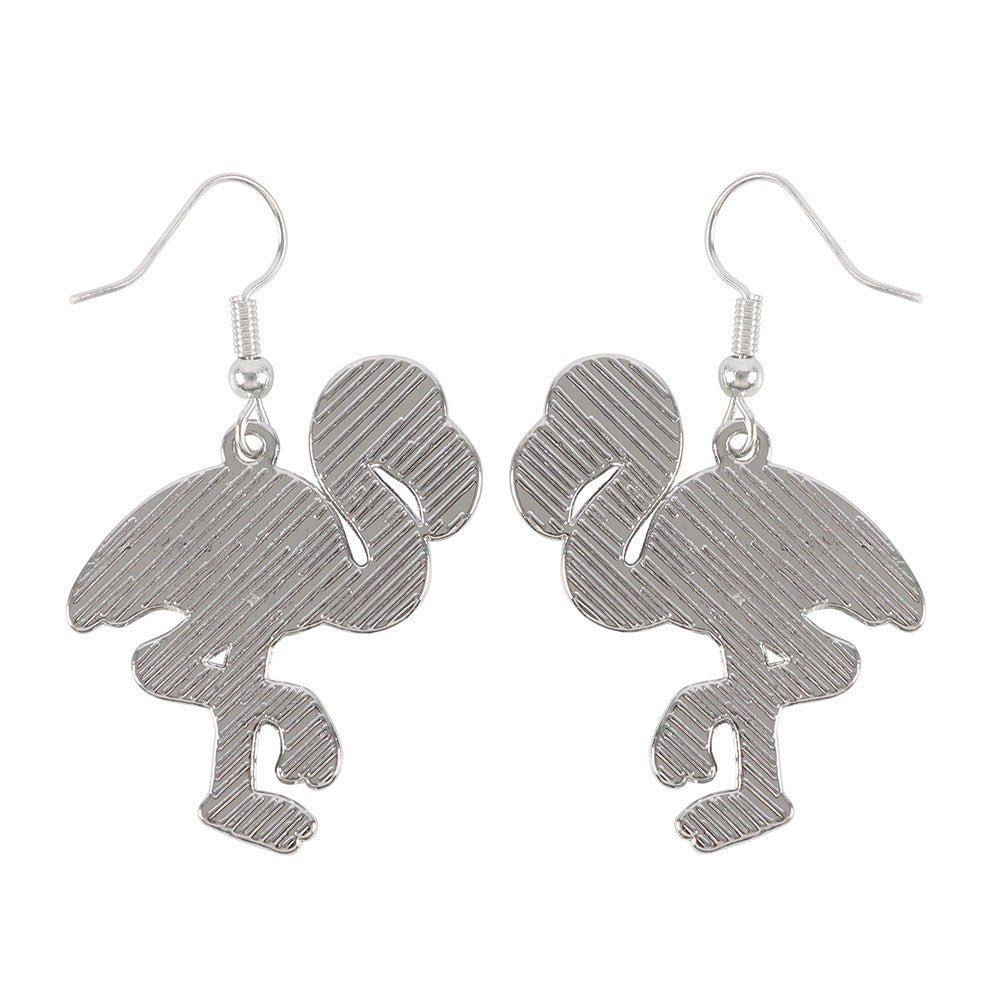 Gothic Gifts – Flamin-goth Skeletal Flamingo Dangle Earrings