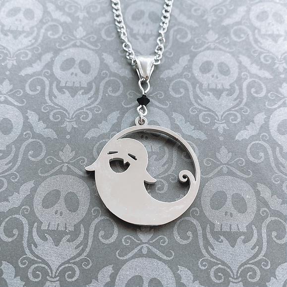 Simply Gothic Happy Ghost Necklace - Kate's Clothing