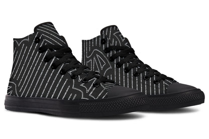 ANTIBrand – Big Bat Haus Pinstripe High Tops – Black