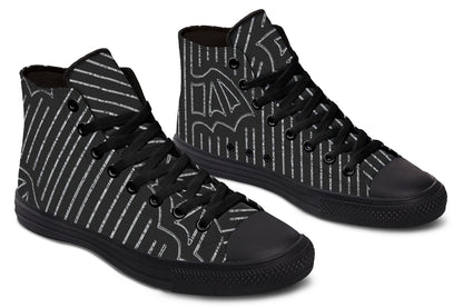 ANTIBrand – Big Bat Haus Pinstripe High Tops – Black