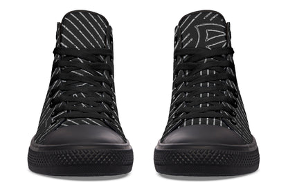 ANTIBrand – Big Bat Haus Pinstripe High Tops – Black