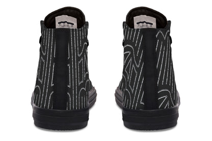 ANTIBrand – Big Bat Haus Pinstripe High Tops – Black